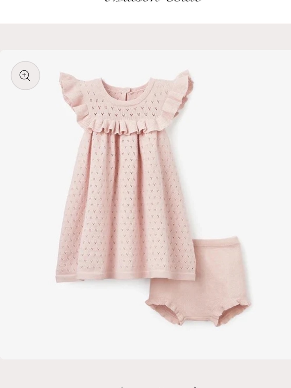 Elegant Baby Pointelle flutter dress